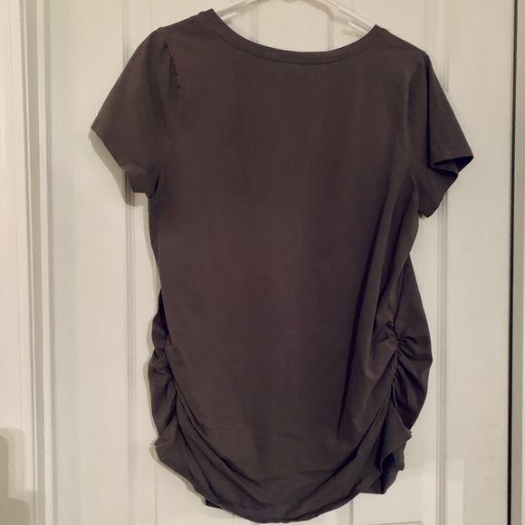 Charcoal Gray Maternity T-Shirt - Picture 2 of 3